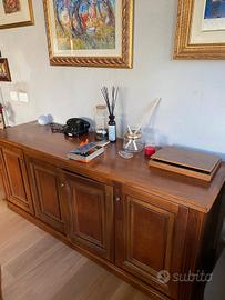 credenza in radica di noce 190x56x79h