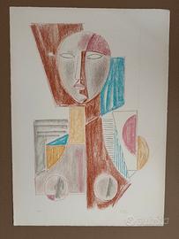 Mario tozzi - litografia 50x70cm arte italiana