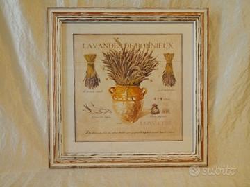Quadri con Cornice in Legno "Lavanda & Rosmarino"
