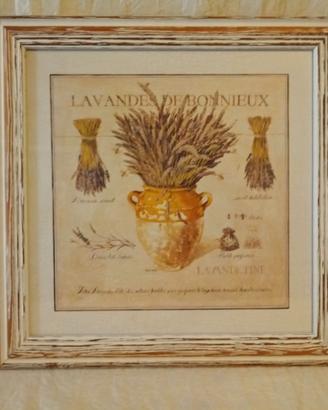 Quadri con Cornice in Legno "Lavanda & Rosmarino"