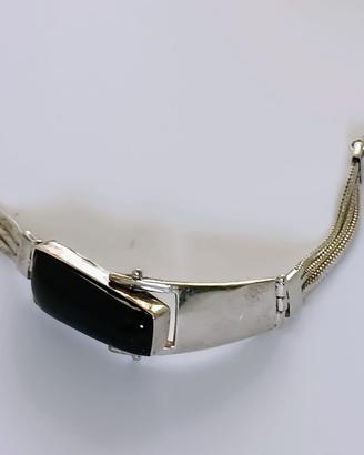 Bracciale in Argento 925 e Onice nero
