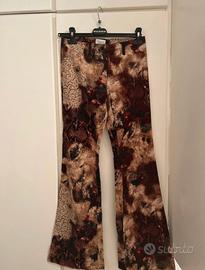 Pantalone vintage in velluto fantasia