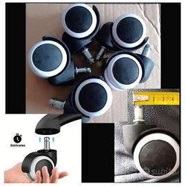 5 Ruote Sedia Ufficio Gaming (misura precisa) *TOP