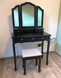 Toeletta trucco con sgabello 