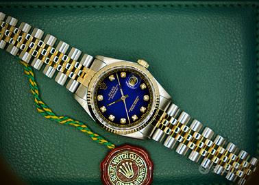 Rolex Datejust Ref. 16013 Blue Diamond Dial