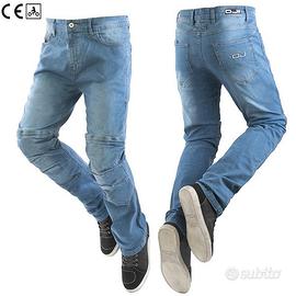 PANTALONE JEANS MOTO OJ J250 UOMO BLU PROTEZIONI