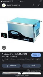 Generatore tec 29 per camper