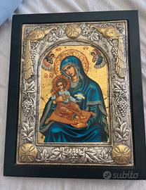 Icona Bizantina Madonna con Bambino