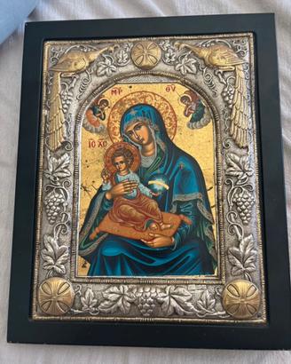 Icona Bizantina Madonna con Bambino
