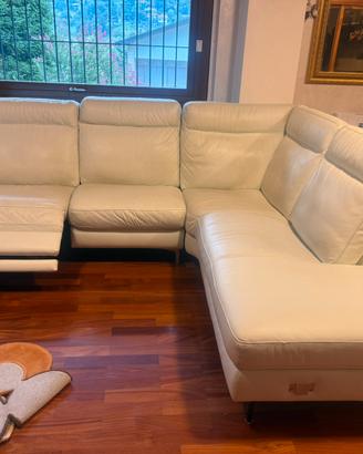 DIVANO ANGOLARE IN PELLE 250 x 225 x 90
