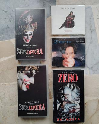 Renato Zero lotto raro VHS CD originali