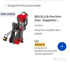 Seggiolino bici posteriore