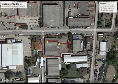 Capannone con uffici e piazzale asfalto