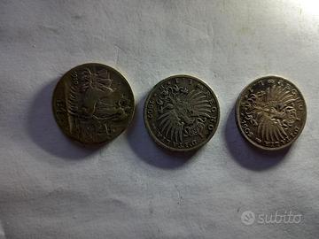 3 MONETE AG. VITTORIO E. 1 LIRA 1902-1907-1910
