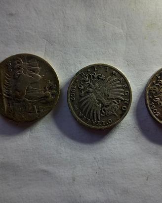 3 MONETE AG. VITTORIO E. 1 LIRA 1902-1907-1910