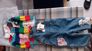 Set Baby Boden  t-shirt e salopette
