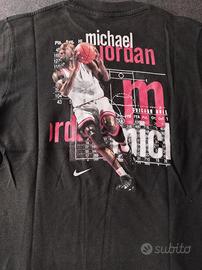 T-shirt nera vintage Nike Michael Jordan cotone