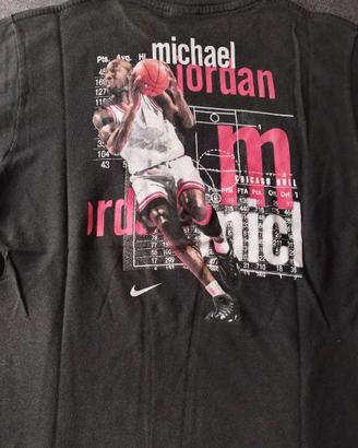 T-shirt nera vintage Nike Michael Jordan cotone