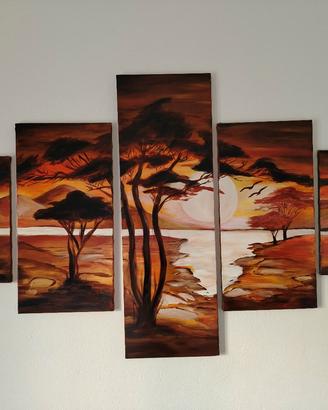 Quadro dipinto olio su tela da artista sarda