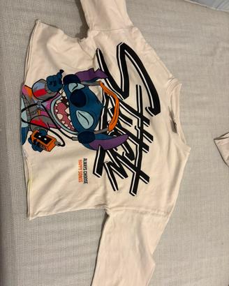 Felpa Zara per bimba 9/10 anni Disney Stich