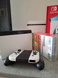 Console switch Nintendo oled bianca + 6 giochi