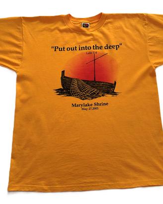 Maglietta Fruit of the Loom VTG XL Arancion Ottime
