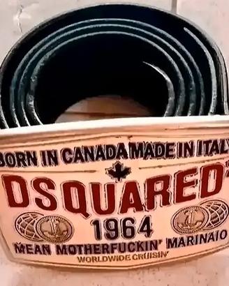 Cintura in pelle cuoio dsquared2