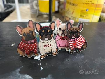 Set 4 spille Bulldog Francese