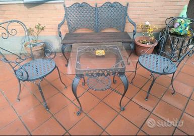Set Giardino in Ferro Battuto 