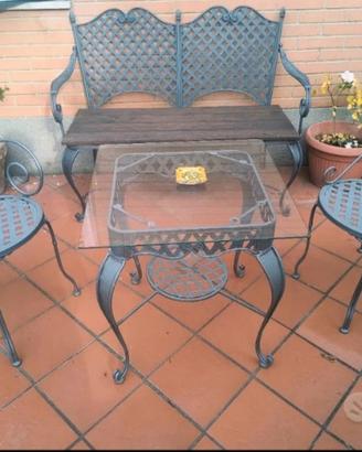 Set Giardino in Ferro Battuto 