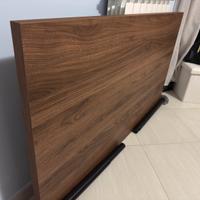 Pannello per scrivania noce e 2 gambe 60/90 cm