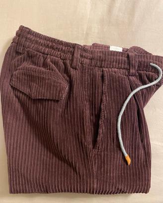 Eleventy pantaloni uomo velluto inverno jeans