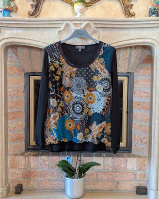Blusa Camomilla Italia taglia 46 fantasia chic