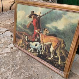 Quadro cacciatore con cani