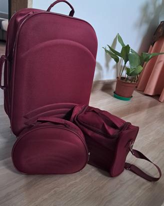 trolley con pochette e mini zaino