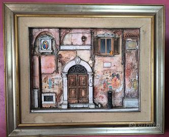 Quadro Battelli Scorcio di Campo de' Fiori