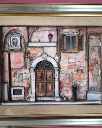Quadro Battelli Scorcio di Campo de' Fiori
