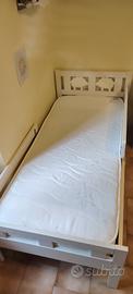 Lettino Ikea  bianco, 70x160 cm + materasso