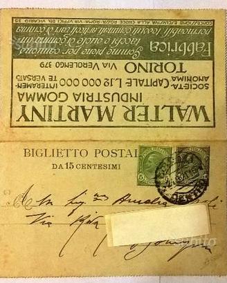 Regno 1921 Biglietto Postale intero 15 c