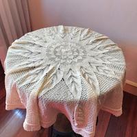 Tovaglia tonda cotone ad uncinetto 