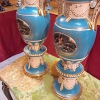 Coppia di Vasi Veneziani in porcellana da 70cm