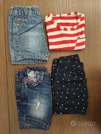 Vestiti 6 9 mesi IDEXE' 3 pantaloncini 1 t-shirt