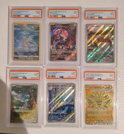 Lotto 6 carte Pokemon gradate PSA