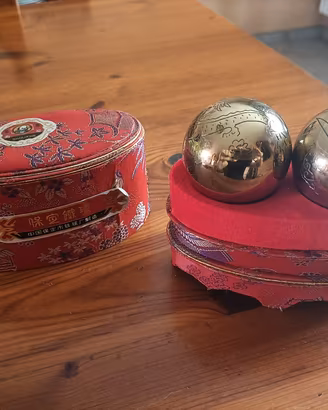 Palle Baoding Sonore Cinesi con Scatola Decorata