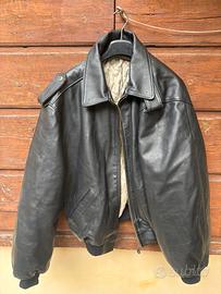 Giacca in pelle militare