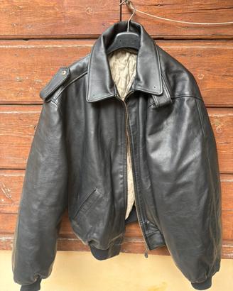 Giacca in pelle militare