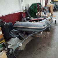 gommone con carrello e motore