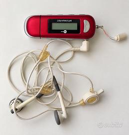 Lettore MP3 MP Man rosso con auricolari