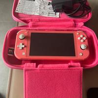 Nintendo Switch Lite Rosa+Alimentatore+Custodia