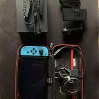 nintendo switch con 4 giochi